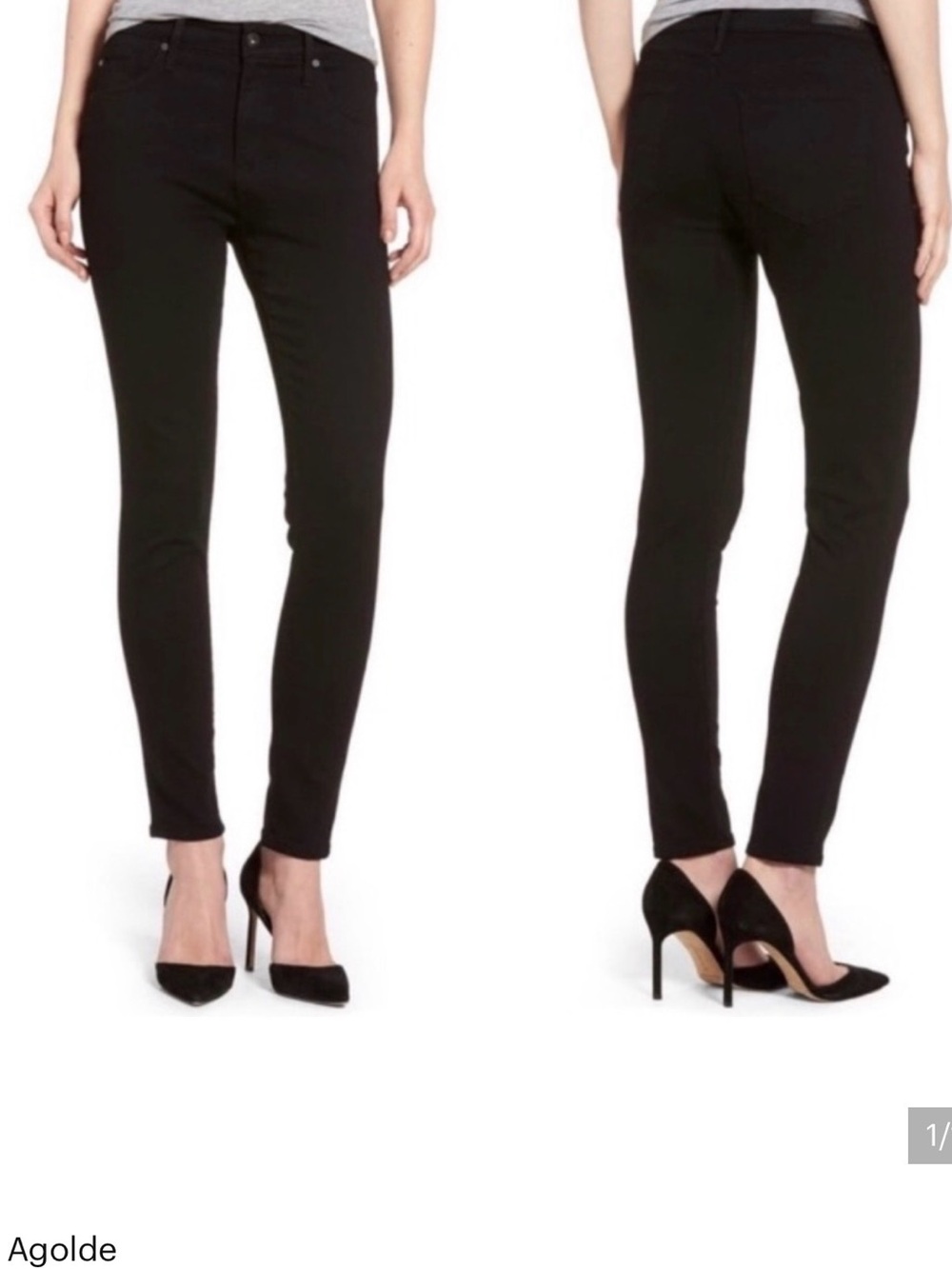 Ag Adriano Goldschmied Farrah Ankle High-Rise Skinny Jeans in Black